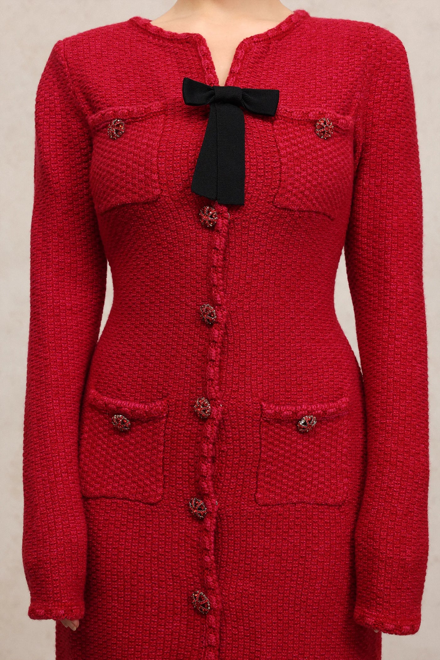 Revie Uzun Kollu Mini Elbise