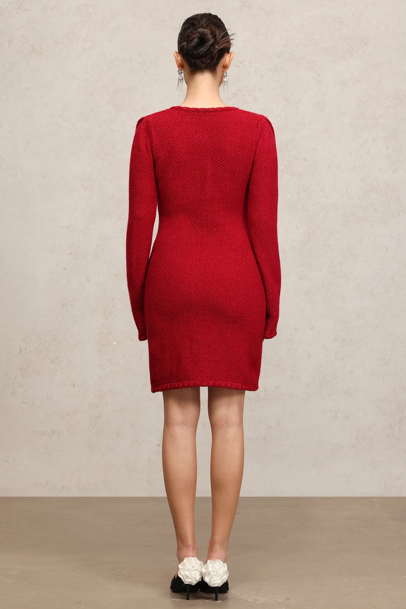 Revie Uzun Kollu Mini Elbise