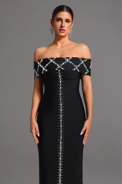 Havera Bandaj Elmas Uzun Elbise