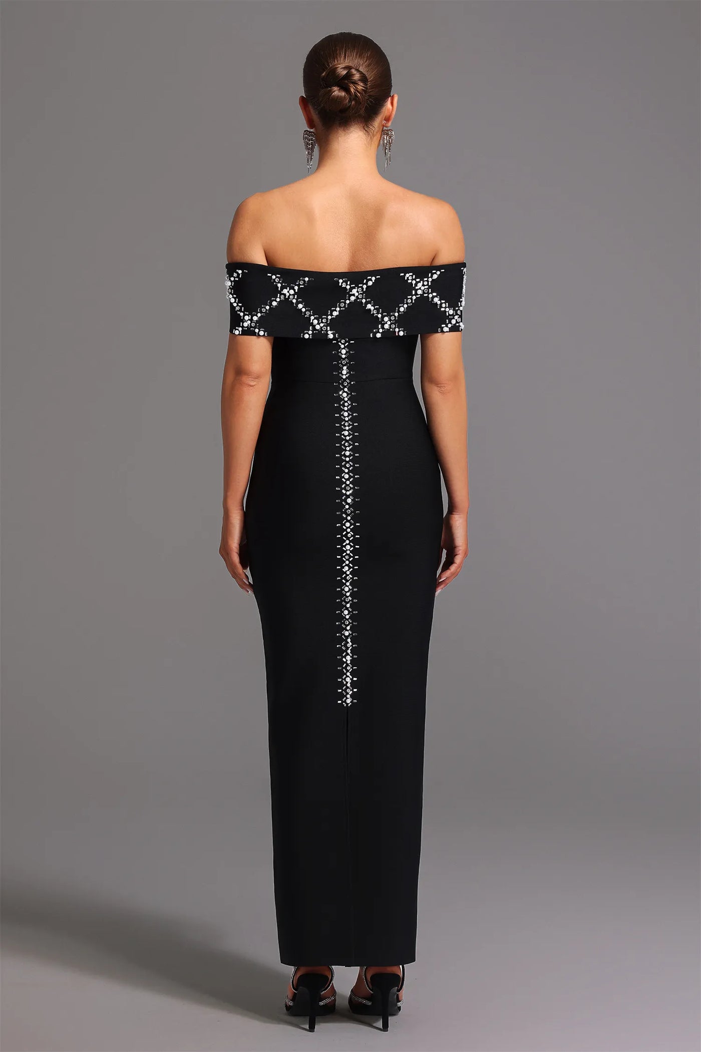 Havera Bandaj Elmas Uzun Elbise