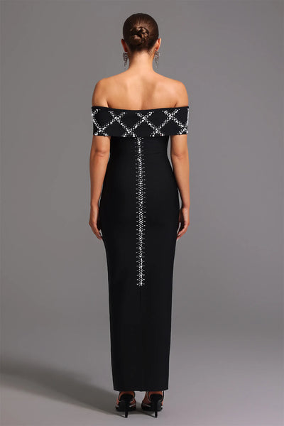 Havera Bandaj Elmas Uzun Elbise