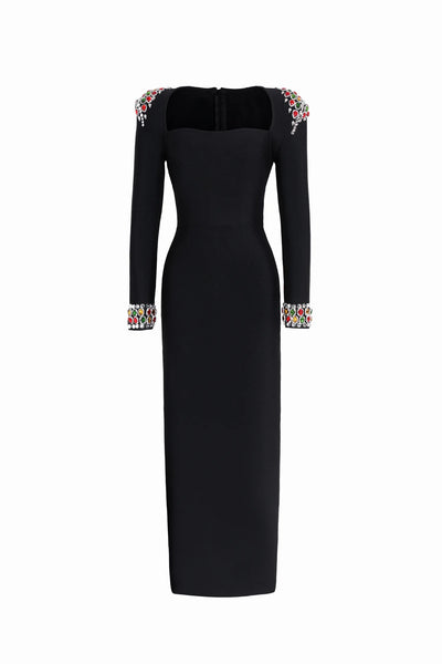 Niaca Rhinestones Bandaj Midi Elbise