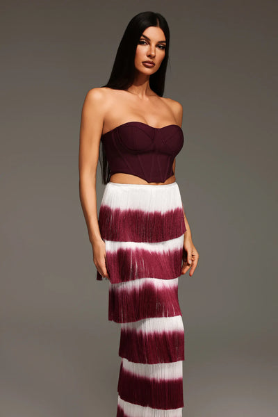 Eileen Kolsuz Püsküllü Bandaj Maxi İki Parçalı Set