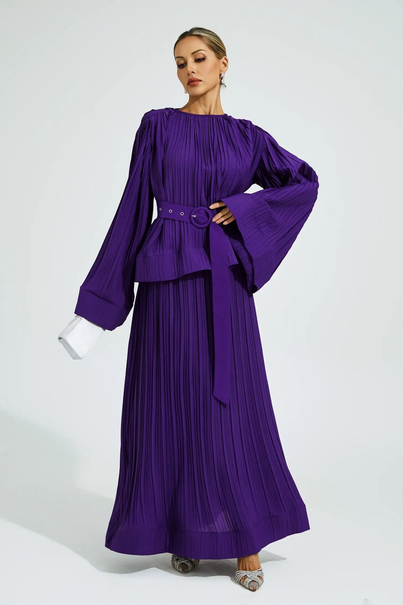 Gaskell Mor Kuşaklı Volanlı Takım