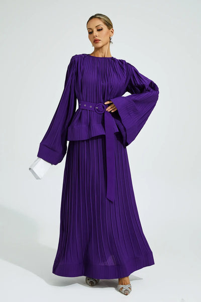 Gaskell Mor Kuşaklı Volanlı Takım