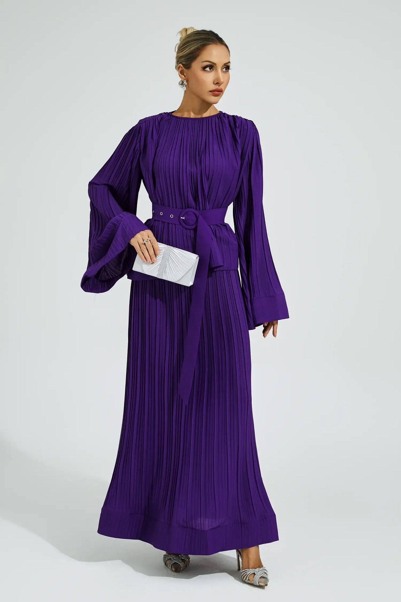 Gaskell Mor Kuşaklı Volanlı Takım