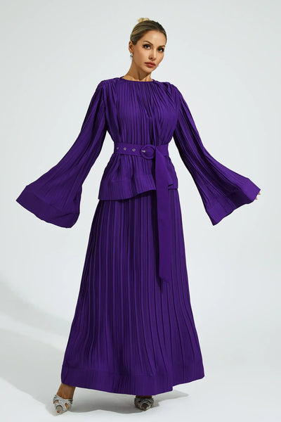 Gaskell Mor Kuşaklı Volanlı Takım