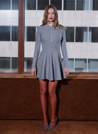 Henley Kloş Mini Elbise