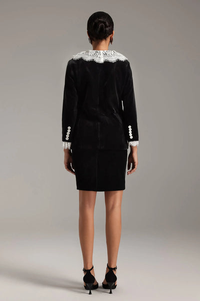 Dlasa Patchwork Dantel Ceket