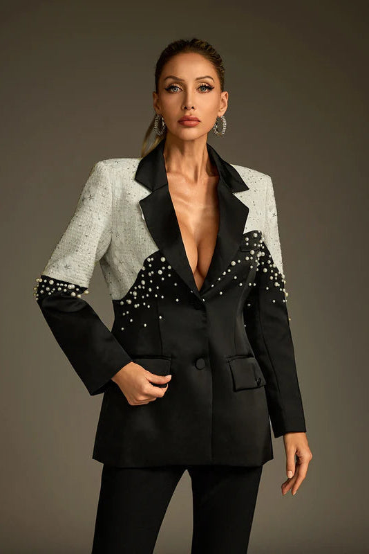 Lucretius Çiçekli İnci Blazer