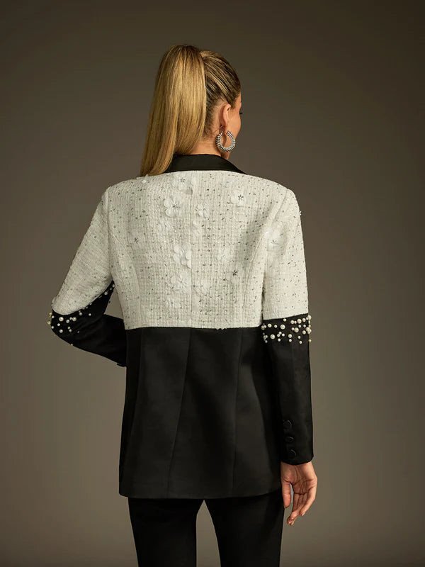 Lucretius Çiçekli İnci Blazer