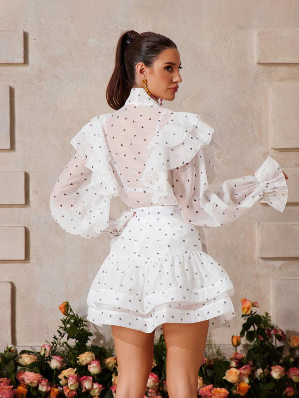 Vexon Fırfırlı Kalp Etek Takımı