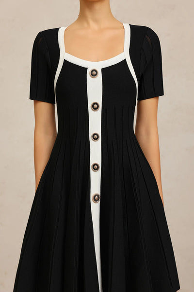 Melinda Kısa Kollu Katlı Mini Elbise