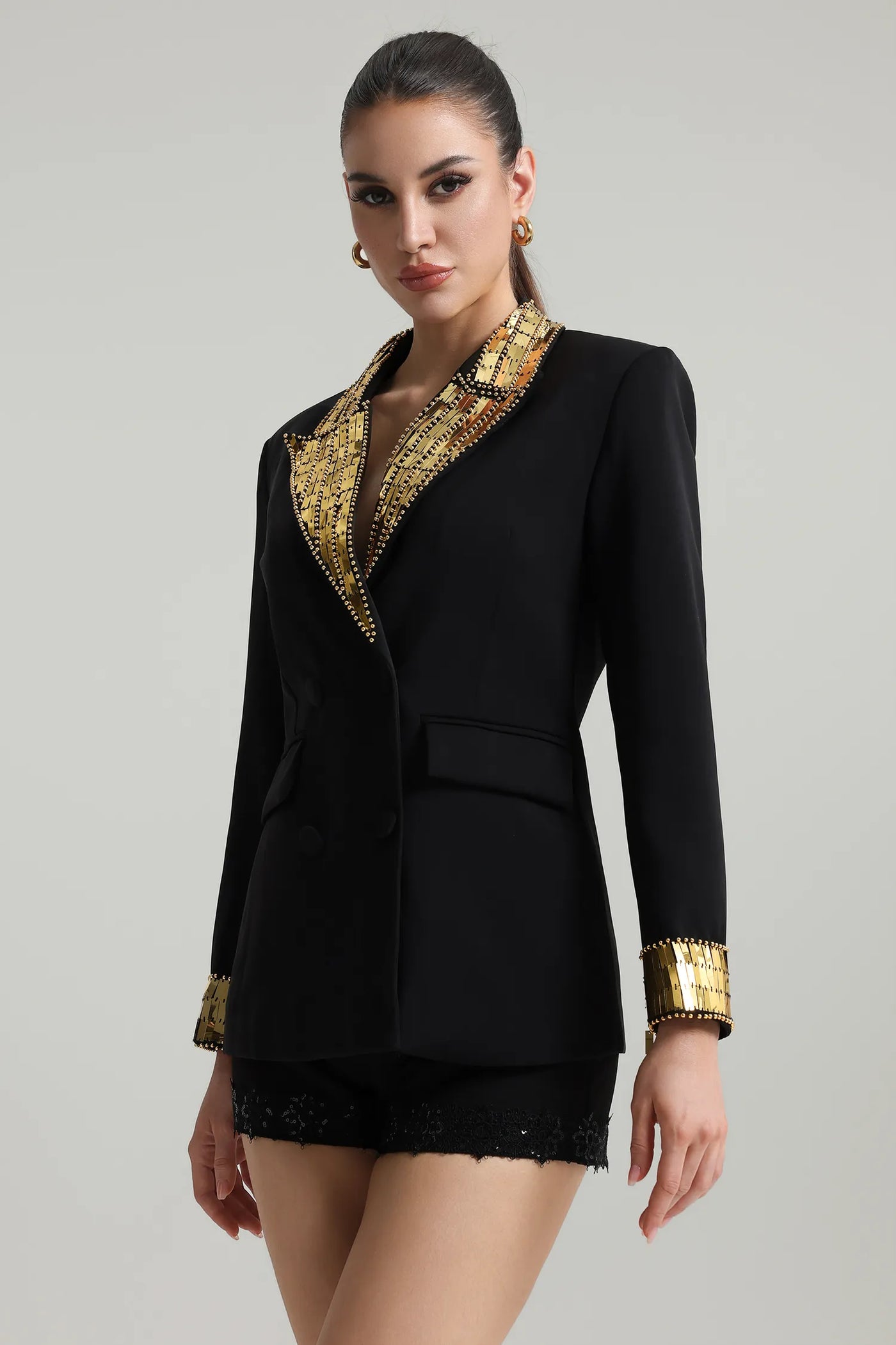 Moss Premium Altın Tasarım Blazer