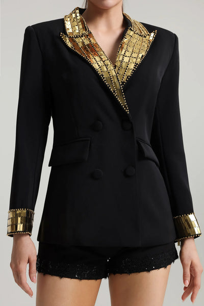 Moss Premium Altın Tasarım Blazer