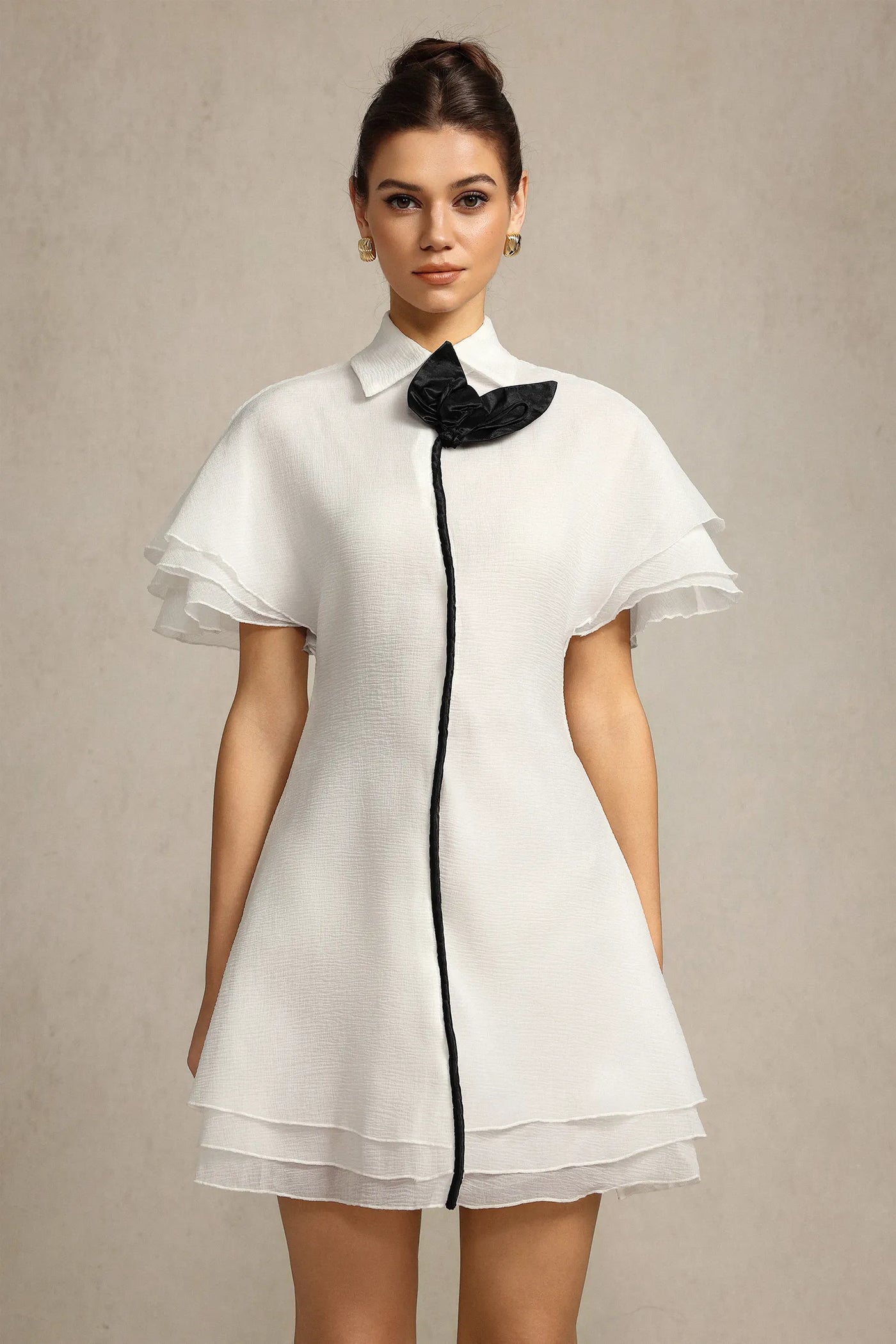 Nancy Kısa Kollu Mini Elbise