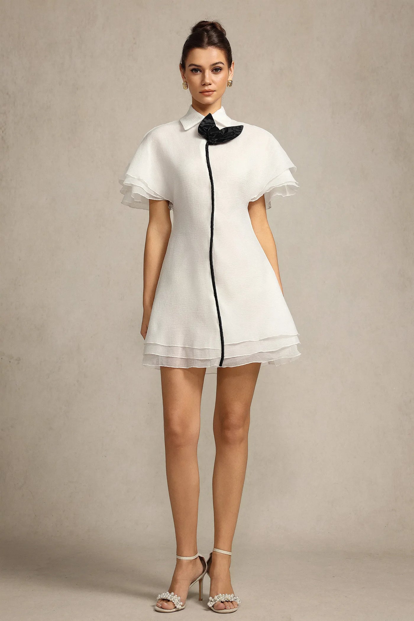 Nancy Kısa Kollu Mini Elbise