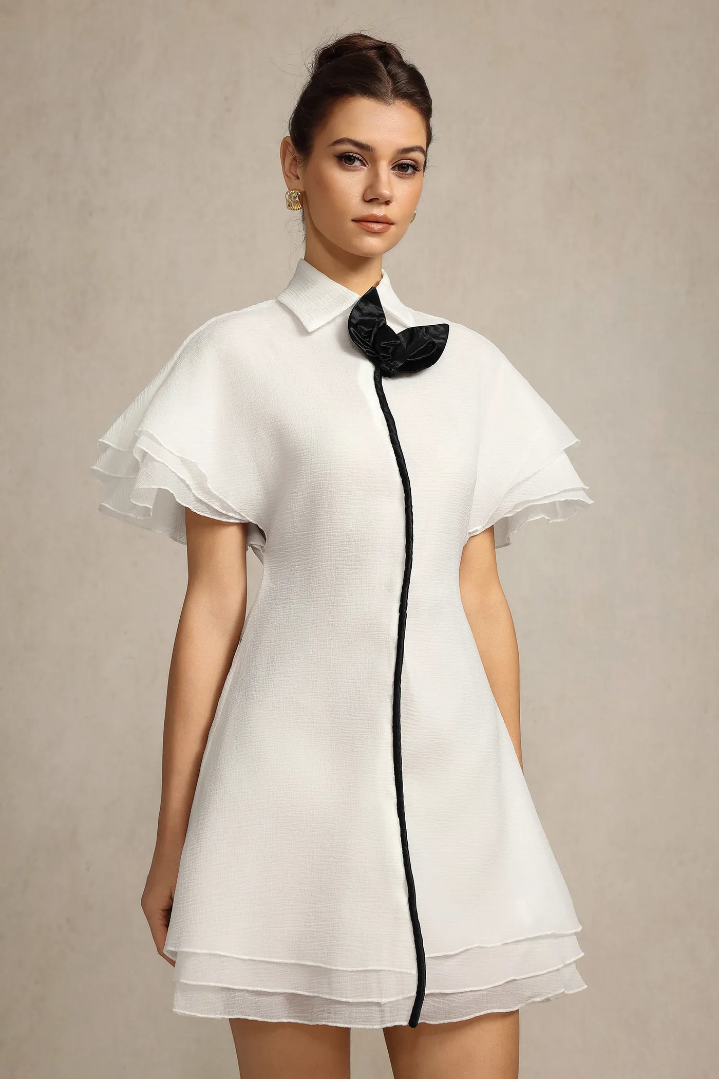 Nancy Kısa Kollu Mini Elbise