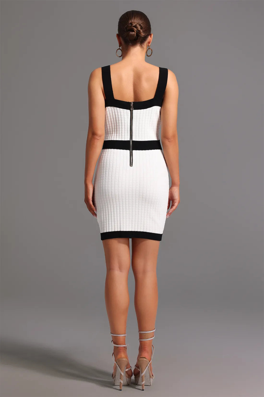 Tine Kolsuz Kare Yaka Mini Elbise