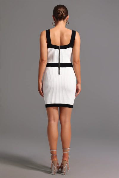 Tine Kolsuz Kare Yaka Mini Elbise