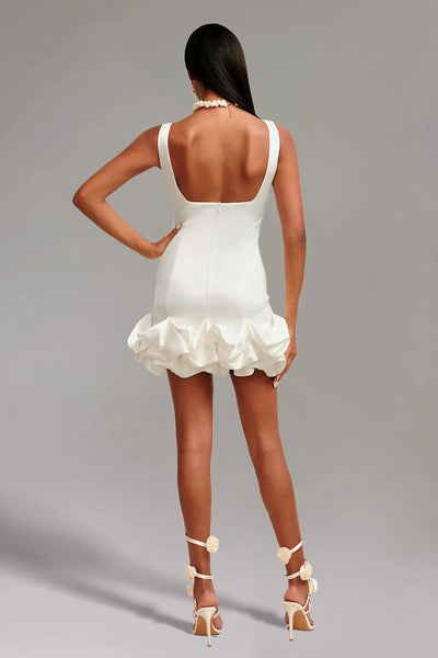 Samiya Slim Saten Mini Elbise