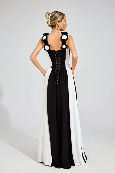 Saul Siyah Bandaj Uzun Elbise