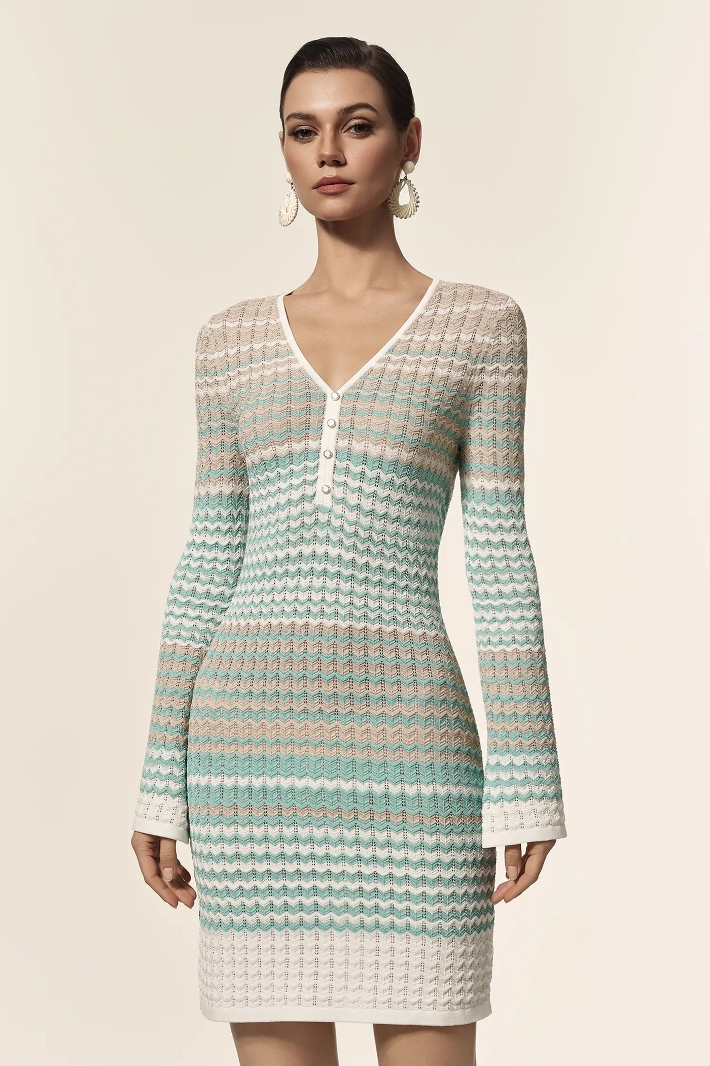 Sofia Uzun Kollu Mini Elbise