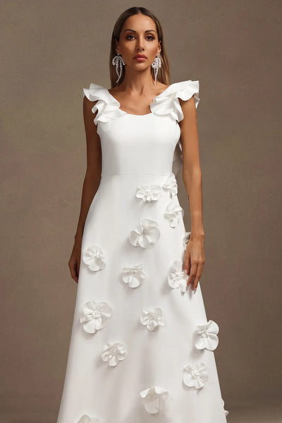 Mistrsa Halter Çiçek Katlı Uzun Elbise