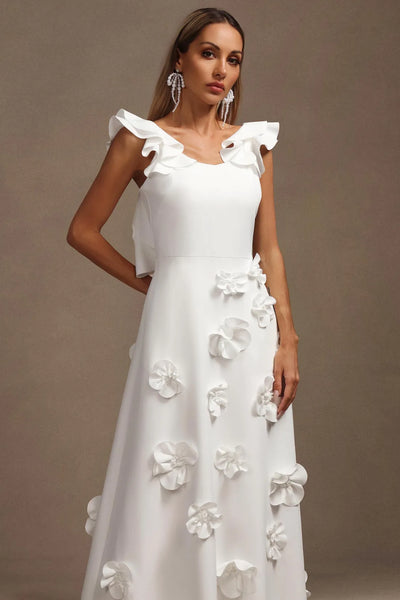 Mistrsa Halter Çiçek Katlı Uzun Elbise