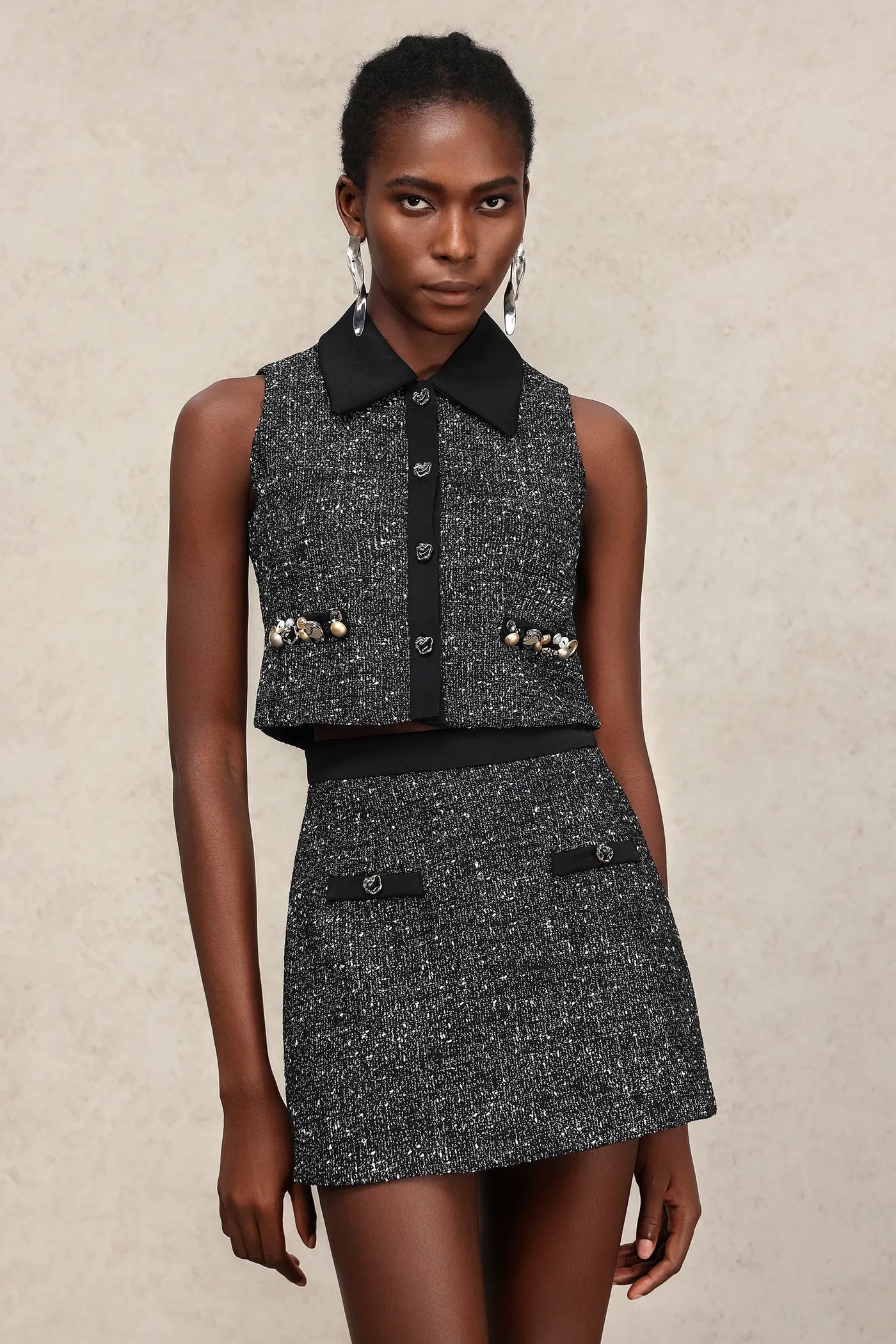 Oly Diamond Kolsuz Üst ve Etek İki Parçalı Takım