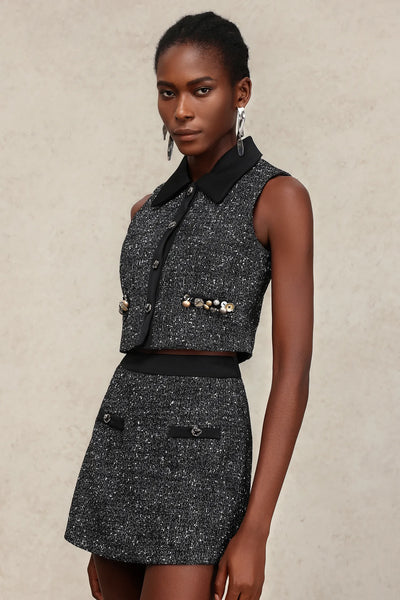 Oly Diamond Kolsuz Üst ve Etek İki Parçalı Takım