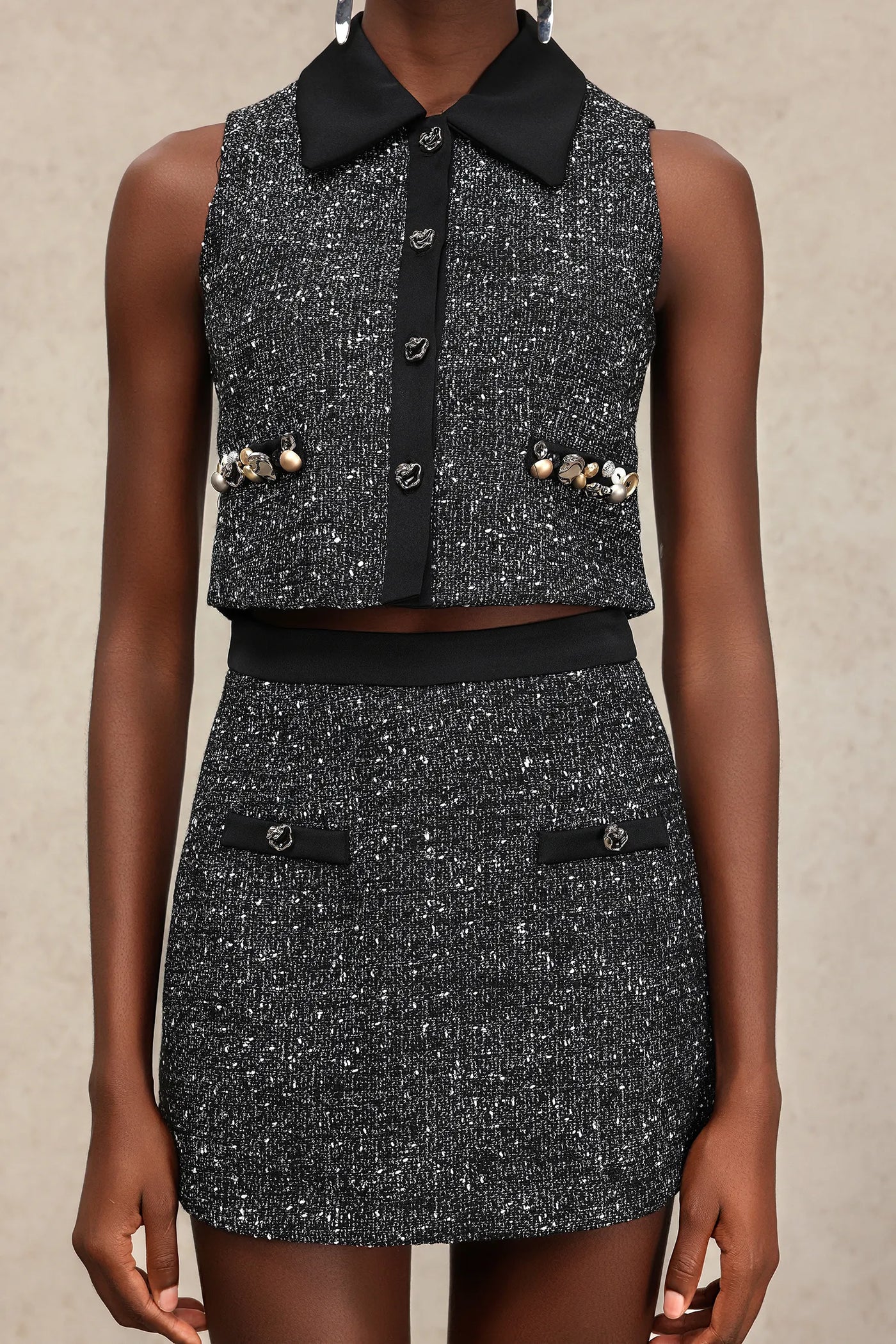 Oly Diamond Kolsuz Üst ve Etek İki Parçalı Takım